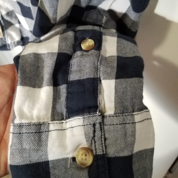 Hollister - Flannel hoodie, Size - L(M) - white with black/grey pattern - Picture 6 of 10